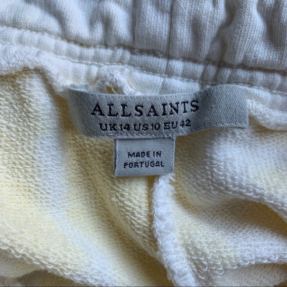 All Saints | NWT Size 10 Pippa Yellow & Lilac Tie Dye Joggers orig $155 - Picture 3 of 16